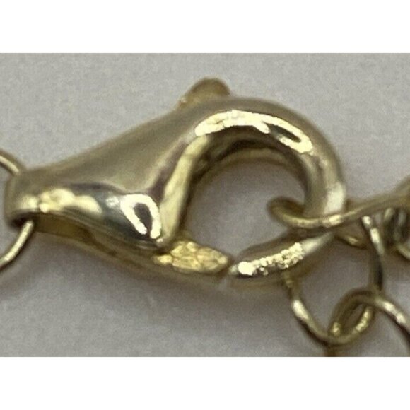 Gold Vermeil Semiprecious Gemstone 16" Necklace Sterling Silver 925 7 Dainty 4mm - Picture 6 of 9